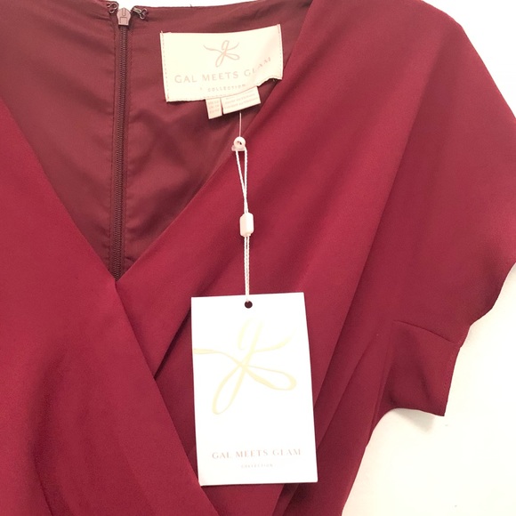 Gal Meets Glam 12 Delaney Cross Over Wrap Jumpsuit - Picture 7 of 9